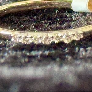 14K Yellow Gold Natural Diamond Band Ring 0.08 CT  Size  8